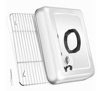 Leonyo 13" Rectangular Basting Cover with 11"x 9" Cooling Rack, Cheese Melting Dome & Wire Rack for Baking, Griddle Accessories with Steam Dome Lids Baking Racks for Oven, BBQ Flat Top Grill Cooking