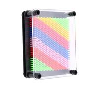 Leopacat 3D Pin Art Board, 3D Hand Print Board Novel Pin Art Toy 3D Sculpture Colourful Rainbow Picture Impressions Gadget Frame Classic Childrens Toy for Kids Adult Family (Black Bottom Trumpet)