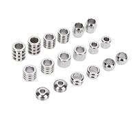 Leopacat Beard Beads, Hair Bead Stainless Steel Hair Tube Beads Vikings Hair Braiding Jewelry Accessories Dreadlocks Facial Hair Baubles for Men Women Necklace DIY Crafts Decoration 9 Styles18 PCS