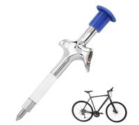 Leopacat Bicycle Grease Injector Gun, Stainless Steel Grease Injector Needle Bicycle Grease Gun Injector Lubrication Tool Grease Socket 5-Way Lubricant Hub Oil Tool Lubricant Injector 175 x 5.6mm