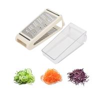 Leopacat Cheese Grater with Container,Box Grater Cheese Shredder Lemon Zester Graters for Kitchen Stainless Steel Food Ginger Potato Vegetables Peeler with Coarse and Fine 2 Size Side