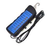 Leopacat Electric Fence Tester,Handheld Fence Fault Finder Electric Fence Voltmeter 8 Neon Indicator Lights Display Voltage 2000V to 12000V Portable Gardens Farming Livestock Equipment Testing Tool