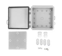 Leopacat IP67 Junction Box, ABS Enclosure Project Box Transparent Hinged Cover Plastic Electrical Box Outdoor Indoor Wiring Lighting DIY Ideal Electricians Hobbyist