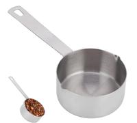 Leopacat Measuring Cup, Stainless Steel Baking Measuring Scoop with Handle Accurate Scale Markings for Kitchen Wet Liquids Dry Food Ingredients Gadgets Cooking Supplies Stackable (1cup250ml)