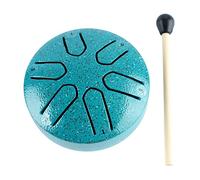 Leopacat Mini Steel Tongue Drum,Handpan Drum 3 Inch 6 Note Sound Healing Drum with Drumsticks,Rain Drum for Outside Garden,Percussion Instrument for Musical Education Mind Healing Yoga Meditation