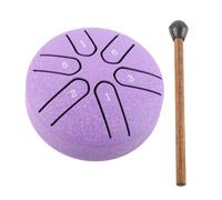 Leopacat Mini Steel Tongue Drum,Handpan Drum 3 Inch 6 Note Sound Healing Drum with Drumsticks,Rain Drum for Outside Garden,Percussion Instrument for Musical Education Mind Healing Yoga Meditation