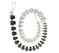 Leopacat Nut and Bolt Thread Checker Set,44 Piece Stainless Steel Screw Size Kit with Professional Metric Size Checker Flexible Detachable Design for Mechanics Engineers Workshops