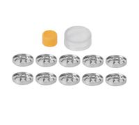 Leopacat Self Cover Button Kit,10 Set Round Button Covers with Flat Backs Single Hole Buckle Making Tools for DIY Fabric Cloth Covered Buttons to Make Your Own Buttons 20mm