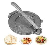 Leopacat Tortilla Press, 16.5 cm Aluminium Foldable for Chapati Roti Pies | Thickness Adjustable Press Non-Stick Surface for Pizza Patty Pita Tortillas Biscuits Grilled Patties Home Restaurant use
