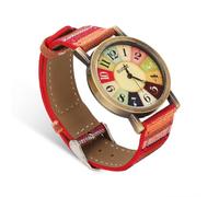 Leopacat Women Watches,Multicolour Bohemian Style Hippie Watch with PU Leather Woven Strap Button Battery,Vintage Fashion Wrist Watch Accurate Time for Ladies Birthday Party Valentine's Day Gifting