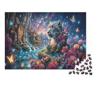 Leopard 1000 Piece Jigsaw Cabin Stream As A Birthday Present Mental Relaxation Home Display for Adult Stress Relief Seekers 38x26cm/1000pcs