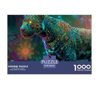 Leopard 1000 Piece Jigsaw Puzzle Educational Games Classic Animal Jigsaw Puzzle Beautiful Decoration Puzzle for Travel Gifts,Present 38x26cm/1000pcs