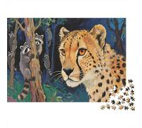 Leopard 1000 Pieces Jigsaw Puzzles for Adults Lions Festive Gifts Family Challenging Educational Challenge Home Decoration for Home Decoration Gifts 1000pcs (75x50cm)