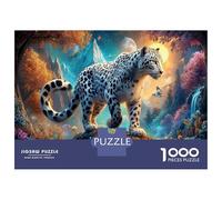 Leopard 1000Piece JigsawPuzzleSnow Leopard in Wild KidsforAdult Challenging LargePiecePuzzles Age12+byth HomeDecoration Uncover The Puzzle 70x50cm/1000pcs