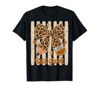 Leopard 1st Grade Bow Floral Back to School Teachers Kids T-Shirt