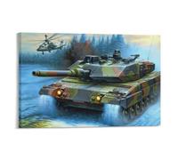 Leopard 2 Main Battle Tank Armored Car Self-propelled Artillery (18) Wall Art Picture Painting Poster Canvas Print Posters Artworks Room Decor 16x24