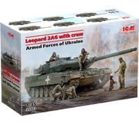 Leopard 2A6 Of The Armed Forces Of Ukraine With Crew 1:35 Plastic Model Kit ICM