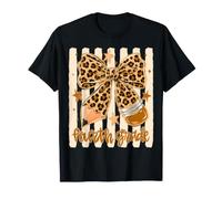 Leopard 4th Grade Bow Floral Back to School Teachers Kids T-Shirt