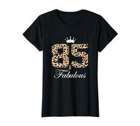 Leopard 85 & Fabulous 85 Years Old 85th Birthday Queen Crown T-Shirt