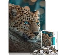Leopard Adult Jigsaws 1000 Pieces Difficult,Decompressing Intellectual Educational Toy Suitable for Desktop Decoration (50x75cm)