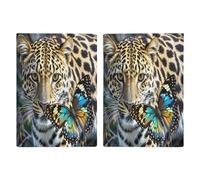 Leopard And Butterfly Passport Holder Passport Wallet PU Leather Passports Protective Cover Slim Travel Accessories