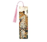 Leopard and Roses Printed Metal Bookmarks S - Pink Lightweight Aluminium Book Marker for Books, Journals & Gifts, Ideal Book Lovers, Holiday Decor & Crafts