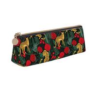 Leopard and Roses Triangle Leather Stationery Storage Bag and Holiday Stationery Storage are Essential Travel Items