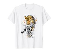 Leopard Animal Abstract Motif Drawing Art Painting Leopard T-Shirt