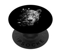 Leopard Animal Lover Predator Art Motif Design PopSockets Adhesive PopGrip