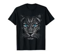 Leopard Animal Motif Blue Eyes Art Leopard T-Shirt