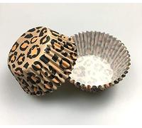 Leopard Animal Paper Muffin Cupcake Liners Cases Baking Cups 100 pcs,Standard Size 2x1.25inch
