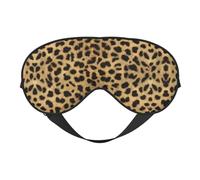 Leopard Animal Print Breathable Adjustable Eye Mask Effective Shading Blindfold for Sleeping with Elastic Strap