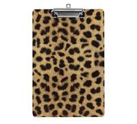 Leopard Animal Print Clipboard Sturdy Low Profile Clip Clipboards Hanging Hole with Hanging Clipboard Acrylic Clip Board Holds 100 Sheets12.5x8.5In
