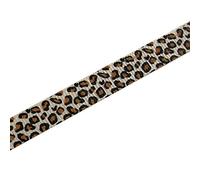 Leopard Animal Print Grosgrain Ribbon Thin 16mm Wide (Beige, 2 M)