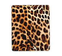 Leopard Animal Print Mouse Pad With Stitched Edge Non-Slip Rubber Base Washable Mouse Pads For Computers Laptop