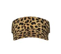 Leopard Animal Print Print Adult Sun Visor Cap, Breathable Lightweight Stylish Practical, Outdoor Sports Beach, Black, One size