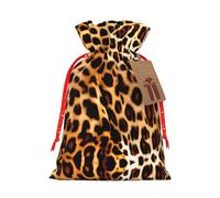Leopard Animal Print Print Drawstring Gift Bags,For Holiday Season,Birthdays,Anniversaries And Any Special Occasion