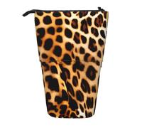 Leopard Animal Print Print Telescopic Adjustable Pencil Case Lightweight Organizer for Office Travel Pen Bag