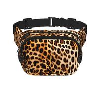 Leopard Animal print print Womens Fanny Pack Everyday Hip Pouch Waist Bag for Travel Outdoor Running Hunting for Adult, Black, One Size
