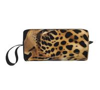 Leopard Animal Print Printed Makeup Bag with Handle, Lightweight Portable Cosmetic Organiser for Travel, Gym & Daily Use â€“ Gift for Women Girls