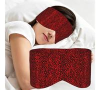 Leopard Animal Print Red, Sleep Mask for Home Travel, Full Eye Covers Light Blocking Eye Mask Sleep Eye and Ear Muffs