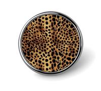 Leopard Animal Print Round Badge Exquisite and Fashionable Appearance Metal Emblem Round Button Pins for Clothing Bags Hat Decoration Jewelry Gift
