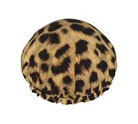 Leopard Animal Print Shower Cap,Women'S Shower Caps,Reusable Shower Hair Cap,Fits Most Head Sizes.
