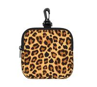 Leopard Animal Print Skin, Square Zipper Storage Bag, Neoprene Coin Purse, Small Wallets, Change Pouch, Change Purse