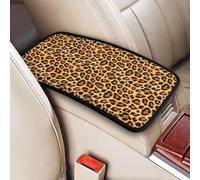 Leopard Animal Print Skin, Vehicle Center Console Armrest Cover Pad Soft Comfort Car Handrail Box Cushion Universal