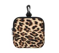 Leopard Animal Print, Square Zipper Storage Bag, Neoprene Coin Purse, Small Wallets, Change Pouch, Change Purse