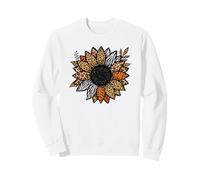 Leopard Animal Print Sunflower Flower Safari Boho Aesthetic Sweatshirt
