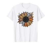 Leopard Animal Print Sunflower Flower Safari Boho Aesthetic T-Shirt
