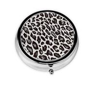 Leopard Animal PrintMeta Pill Box 3 Compartment Medicine Case,Portable Organizer