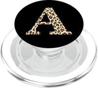 leopard animal skin pattern monogram initial name letter a PopSockets PopGrip for MagSafe